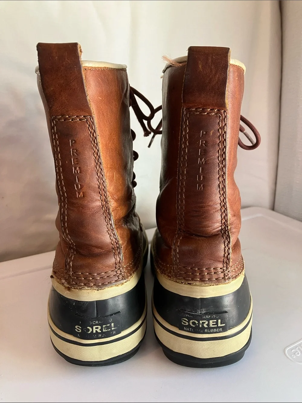 Sorel 1964 Premium LTR waterproof winter insulated boots brown leather women’s 8